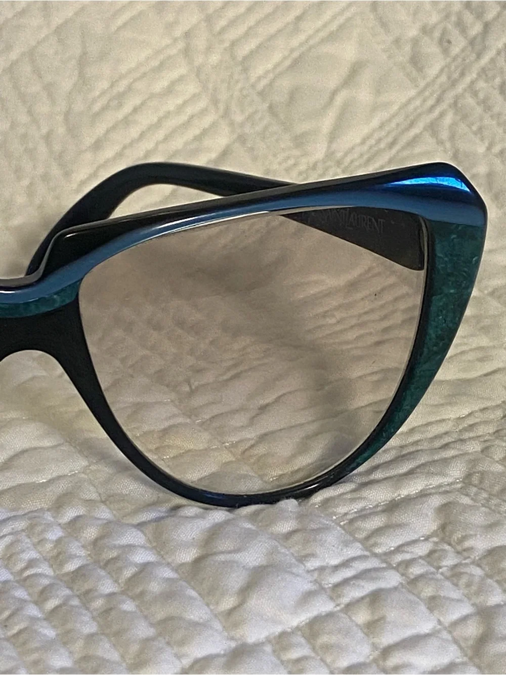 Yves Saint Laurent 1980’s Vintage Glasses 8704 P80 Teal Tortoise Shell & Black